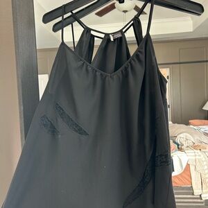 Sparkle & Fade Black Strappy Top